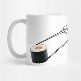 Kawaii Sushi with chopsticks Mug